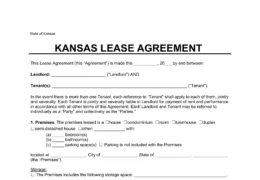 Kansas Lease Agreement Template