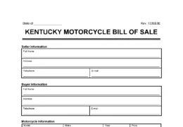 kentucky motorcycle bill of sale