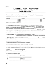 Limited partnership agreement template