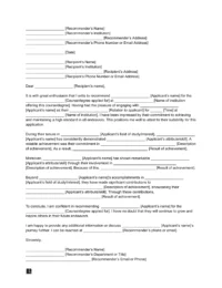 Letter of Recommendation for Graduate School (Generic)