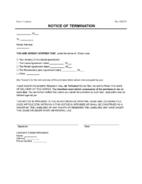 Louisiana 10-Day Notice to Quit Lease Termination Letter