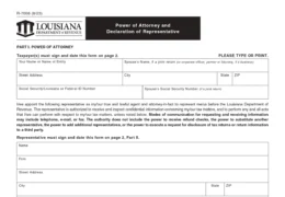 Louisiana Tax Power of Attorney Form R-7006