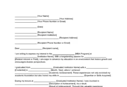 MBA Letter of Intent Template