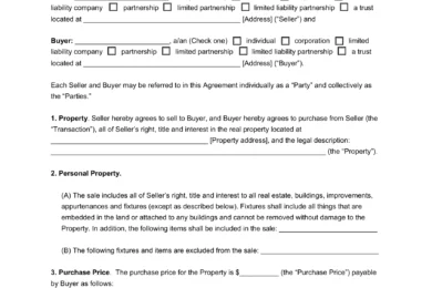 Maine Real Estate Purchase Agreement Form