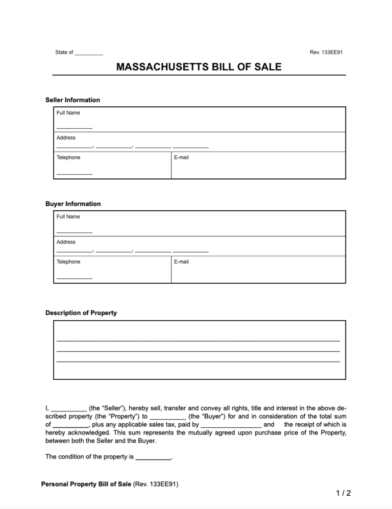 free-massachusetts-bill-of-sale-forms-printable-pdf-word