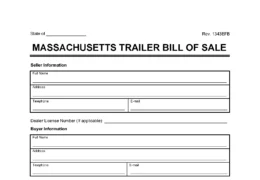 Massachusetts Trailer Bill of Sale screenshot