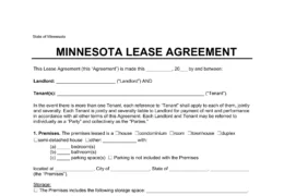 Minnesota Lease Agreement Template