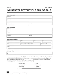 minnesota motorcycle bill of sale