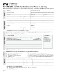 Minnesota Tax Power of Attorney Form REV184i