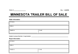 Minnesota Trailer Bill of Sale screenshot