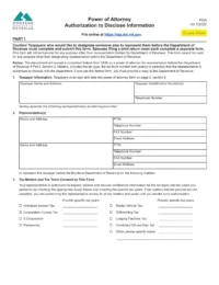 Montana Tax Power of Attorney Authorization to Disclose Information
