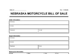 nebraska motorcycle bill of sale