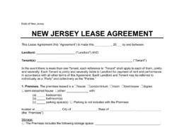New Jersey Lease Agreement Template