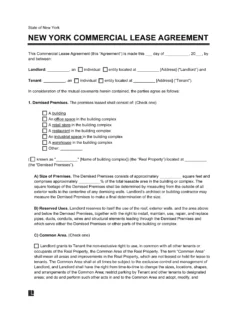New York Commercial Lease Agreement