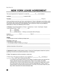 New York Residential Lease Agreement