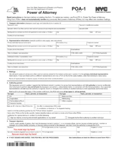 New York Power of Attorney Form POA-1