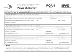 New York Power of Attorney Form POA-1