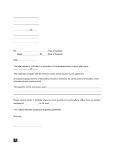 Free Notice of Contract Termination Template | Legal Templates