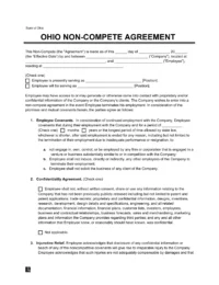 Ohio Non-Compete Agreement Template