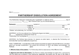 Partnership Dissolution Agreement