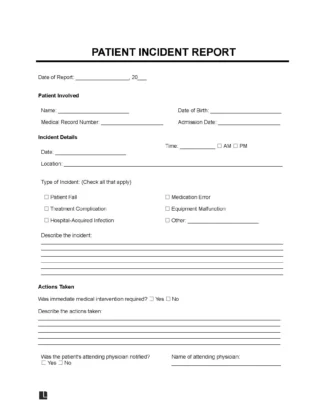 Patient Incident Report