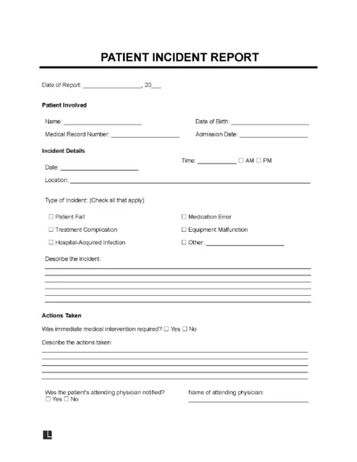 Patient Incident Report