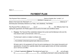 Payment Plan Agreement Template
