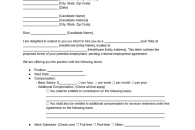 Physician Letter of Intent