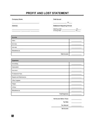 Profit and Loss Statement