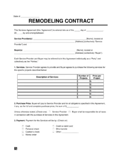 Home Improvement Contract Template