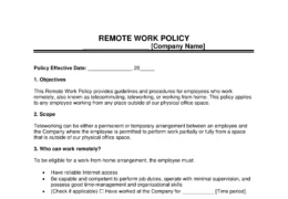 Remote Work Policy Template
