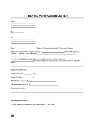 Rent Landlord Verification Form