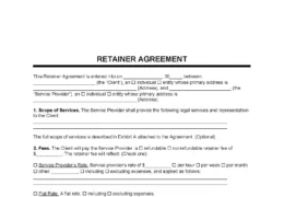 Retainer Agreement screenshot
