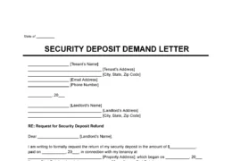 Security Deposit Demand Letter Template