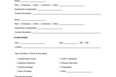Security Incident Report template