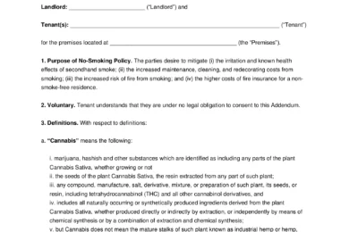 Smoke-Free Lease Addendum
