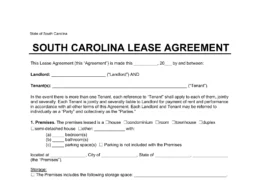 South Carolina Standard Residential Lease Agreement