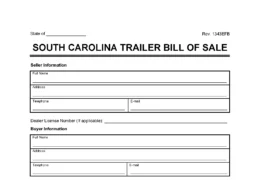 South Carolina Trailer Bill of Sale screenshot