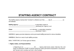Staffing Agency Contract Template