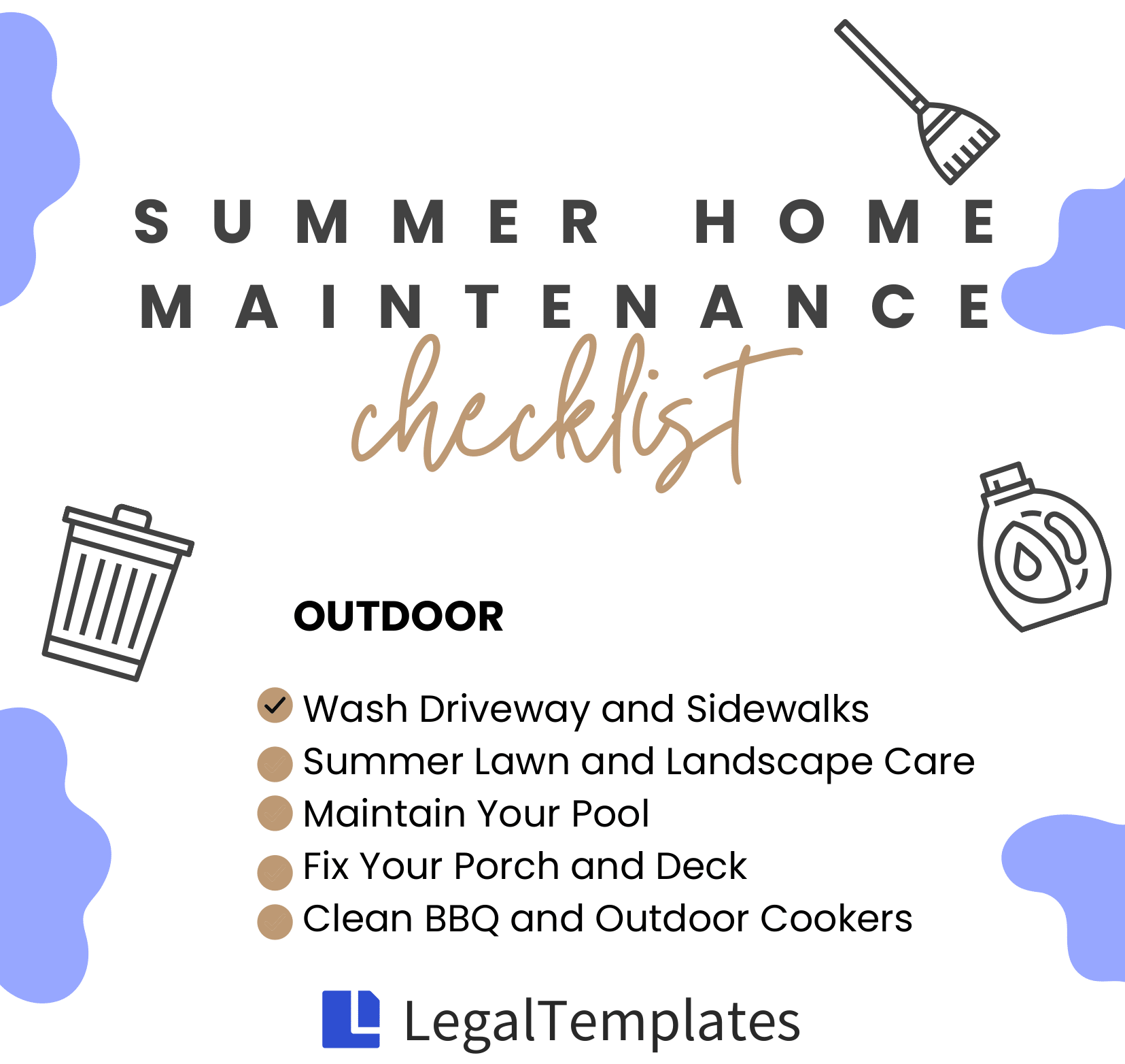 summer home maintenance checklist outdoor