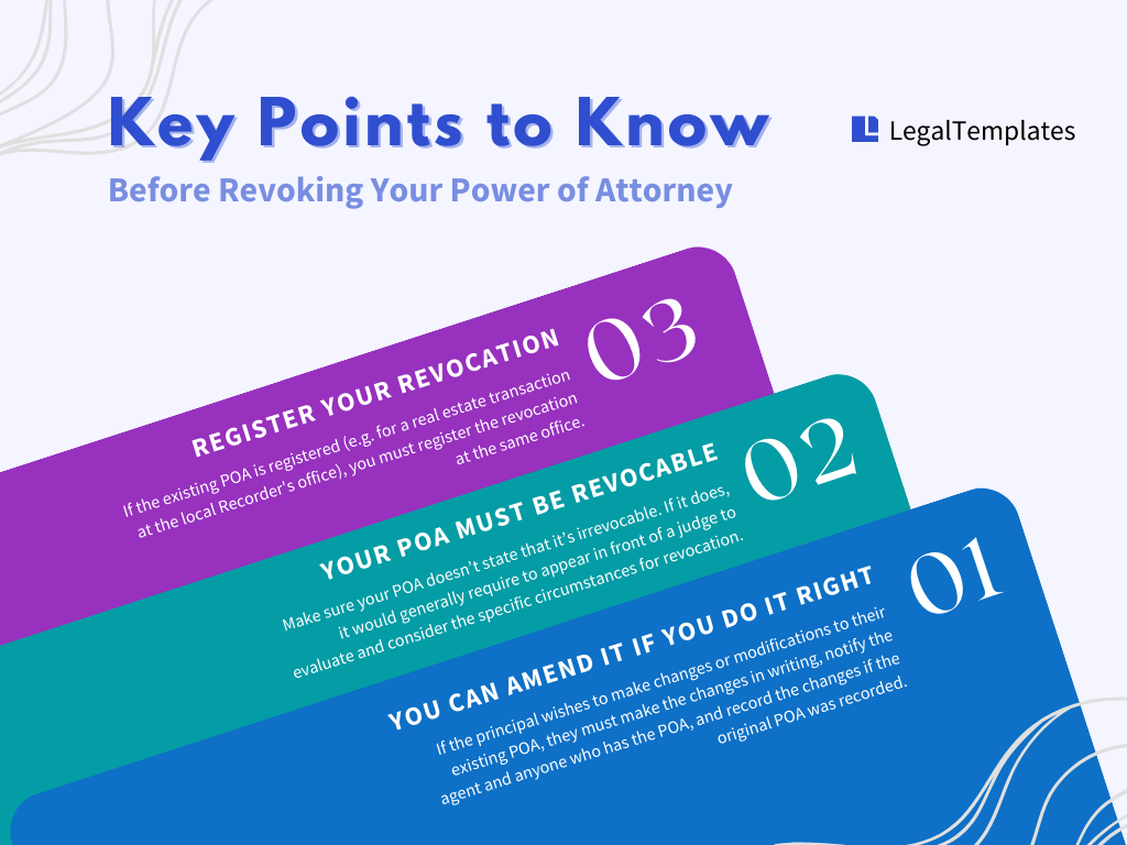 Things to know before revoking a power of attorney