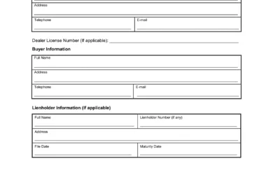 Trailer Bill of Sale form