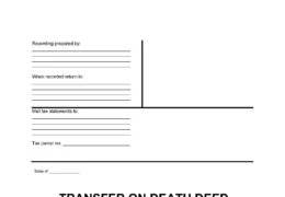 Transfer on Death Deed Template (TOD)
