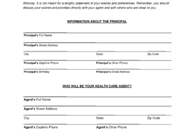 Sample of an Universal Medical Power of Attorney (MPOA)/healthcare power of attorney
