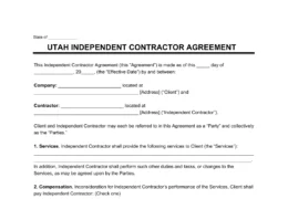 Utah Independent Contractor Agreement
