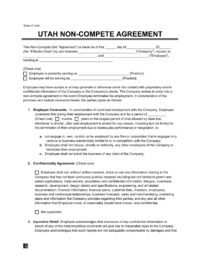 Utah Non-Compete Agreement Template
