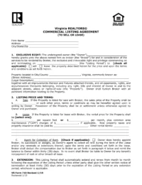 Virginia Realtor Commercial Lease Agreement Form