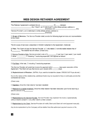 Web Design Retainer Agreement