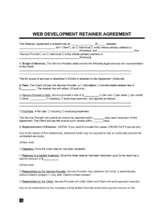 Web Development Retainer Agreement
