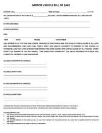 Weld County Colorado Vehicle Bill of Sale Form